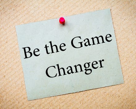 Word of mouth Message. Recycled paper note pinned on cork board. Concept Image