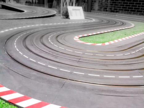 Toys circuit gymkhana. Shot of a toys circuit
