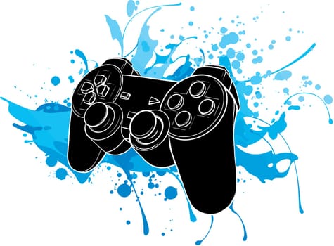 Joypad with colored spots vector
