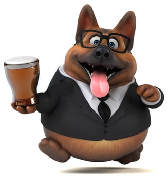 German shepherd dog - 3D Illustration