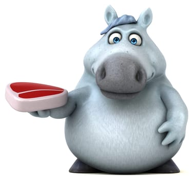 Fun horse - 3D Illustration