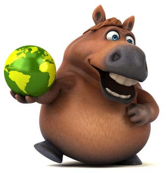 Fun horse - 3D Illustration