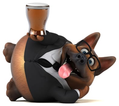 German shepherd dog - 3D Illustration