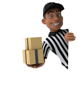 Fun 3D Illustration of an american Referee