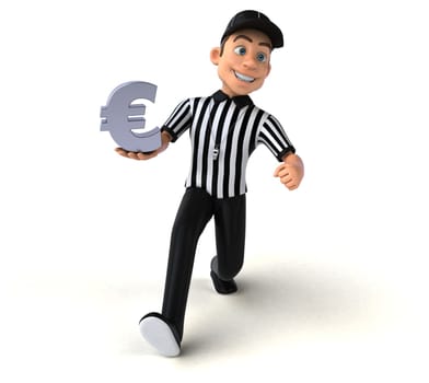 Fun 3D Illustration of an american Referee