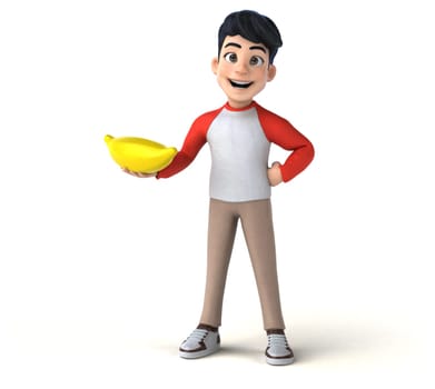Fun 3D Asian teenager with a manga style