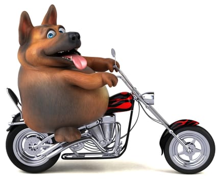 German shepherd dog - 3D Illustration