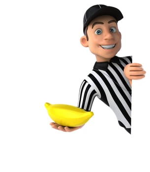 Fun 3D Illustration of an american Referee
