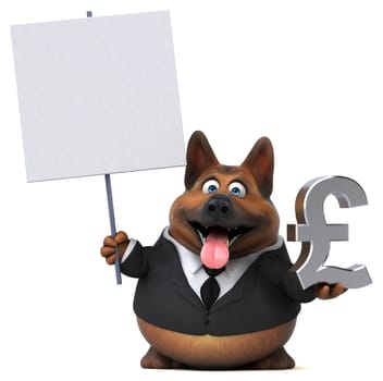 Fun dog - 3D Illustration