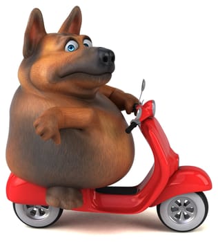 German shepherd dog - 3D Illustration