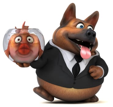 Fun dog - 3D Illustration