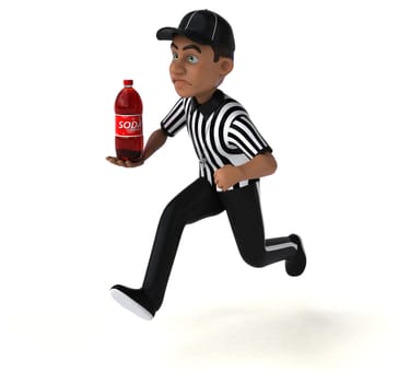 Fun 3D Illustration of an american Referee