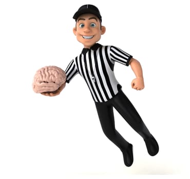 Fun 3D Illustration of an american Referee