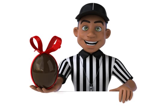 Fun 3D Illustration of an american Referee