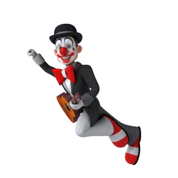 Fun 3D illustration of a fun clown