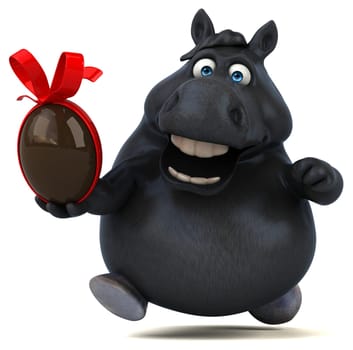 Fun horse - 3D Illustration