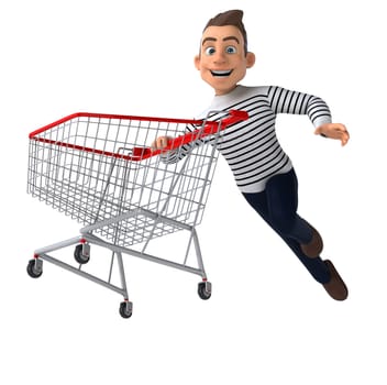 Fun 3D cartoon casual character