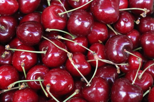 delicious red cherries fruit beautiful tasty nutritious natural food