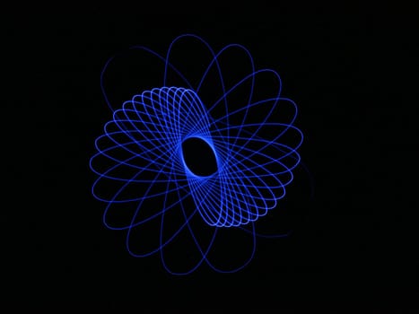 Light abstract forms symmetrical round different colors