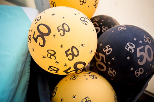 Soft balloons to decorate love celebrations. 50th wedding anniversary