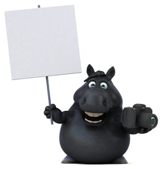 Fun horse - 3D Illustration