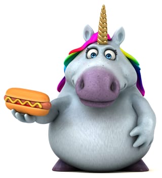 Fun unicorn - 3D Illustration