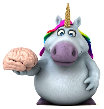 Fun unicorn - 3D Illustration