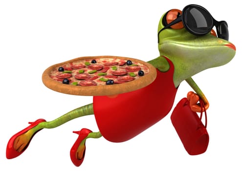Fun frog - 3D Illustration