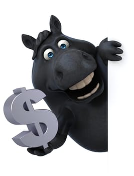 Fun horse - 3D Illustration