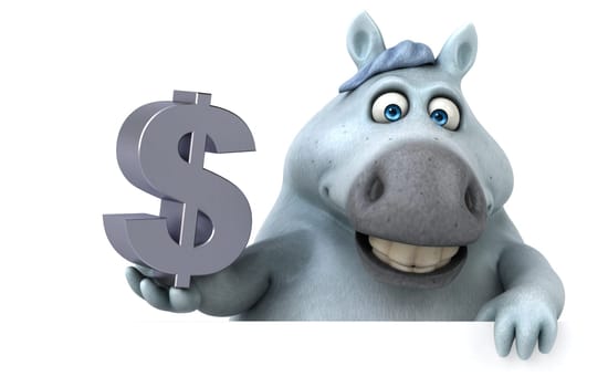 Fun horse - 3D Illustration