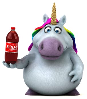 Fun unicorn - 3D Illustration