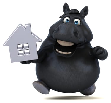 Fun horse - 3D Illustration
