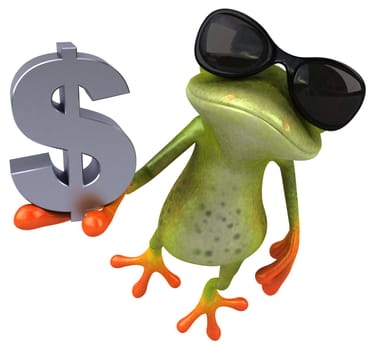 Fun frog - 3D Illustration