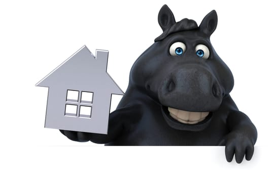 Fun horse - 3D Illustration