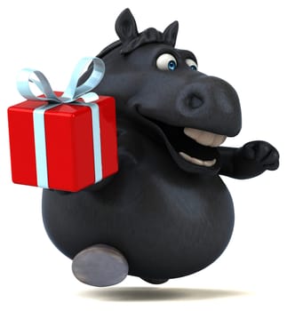 Fun horse - 3D Illustration
