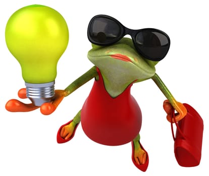 Fun frog - 3D Illustration