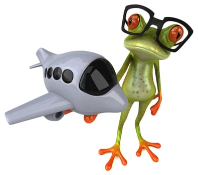 Fun frog - 3D Illustration