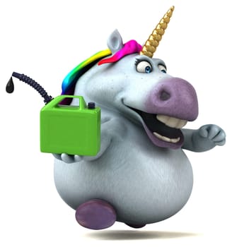 Fun unicorn - 3D Illustration