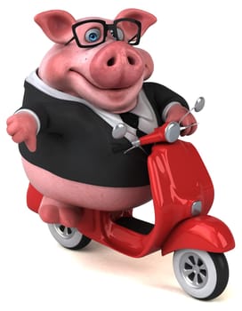 Fun pig - 3D Illustration