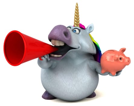 Fun unicorn - 3D Illustration