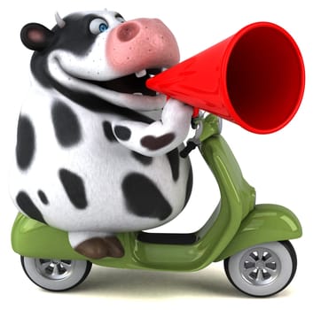 Fun cow - 3D Illustration