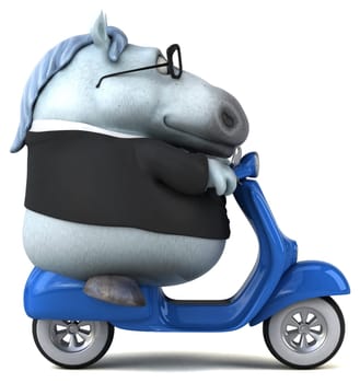 Fun horse - 3D Illustration