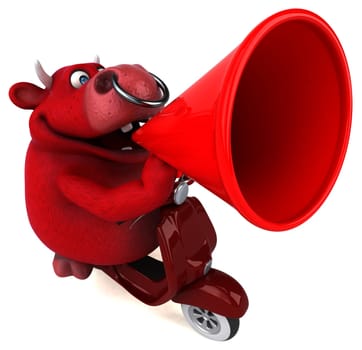 Fun red bull - 3D Illustration
