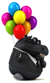 Fun horse - 3D Illustration