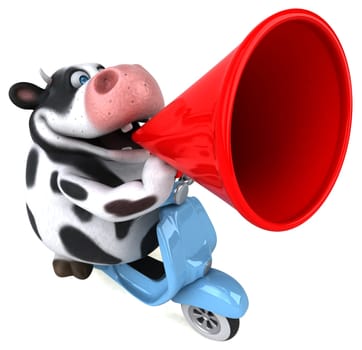 Fun cow - 3D Illustration