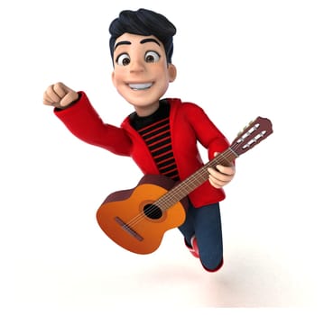 Fun 3D cartoon teenage boy