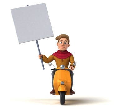 3D Illustration of a medieval historical character
