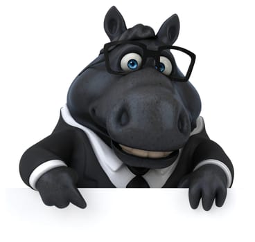 Fun horse - 3D Illustration