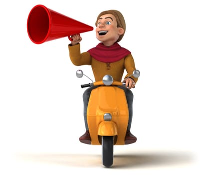 3D Illustration of a medieval historical character