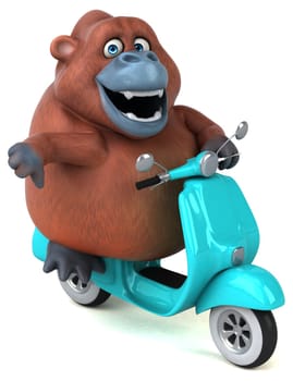 Fun orang outan - 3D Illustration